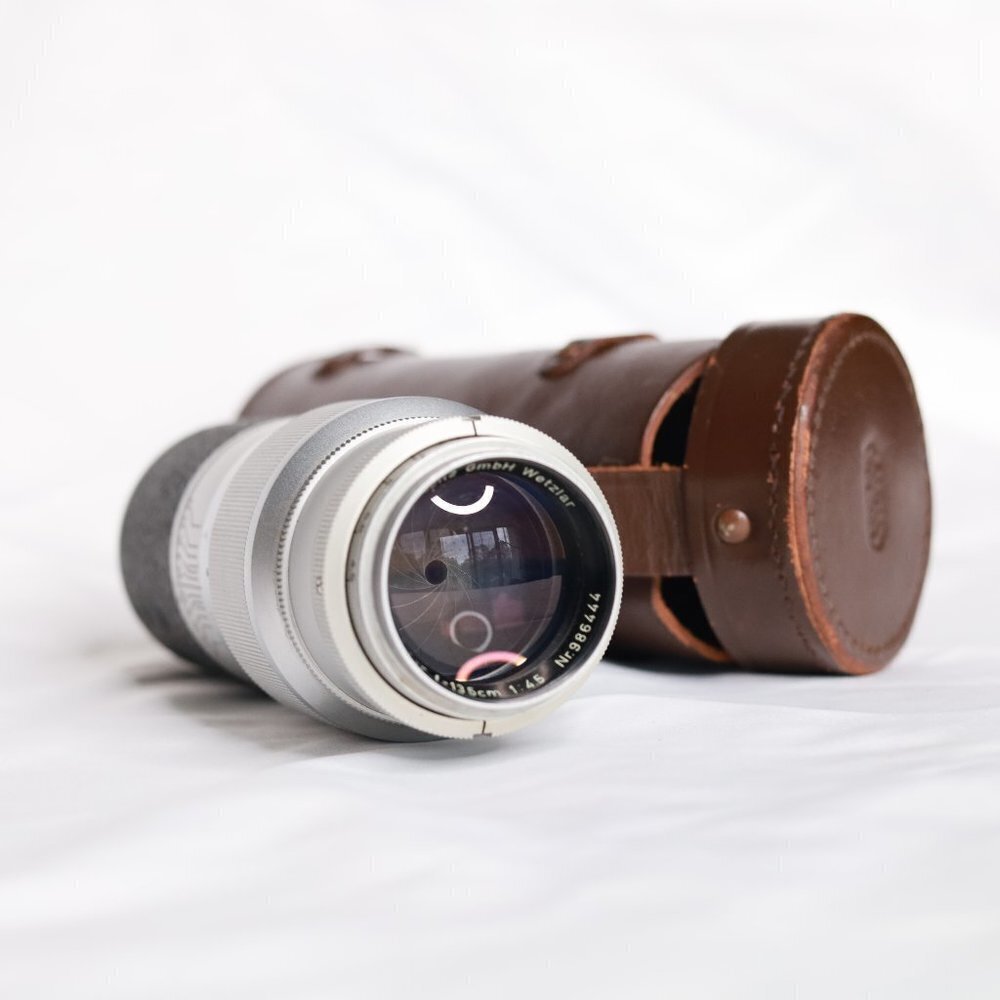 Leica Hektor Camera Lens with Leather Case